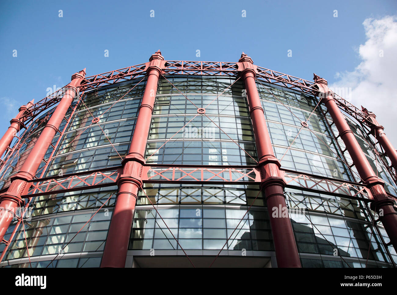 The Gasworks, Dublin, Ireland, 2008. Old gasometer converted into luxury apartments. Stock Photo