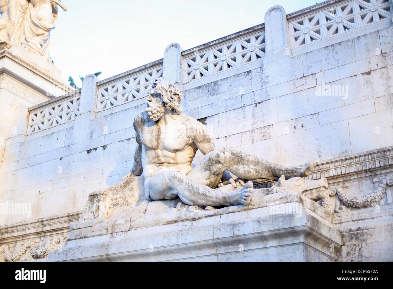 Old sculpture on building in Rome, Italy Stock Photo - Alamy