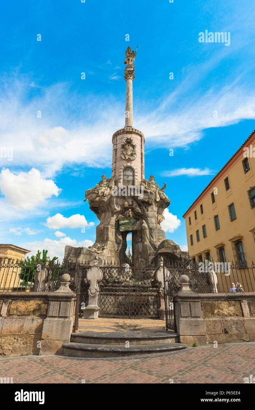 The 17th century baroque San Rafael Arcangel monument by Miguel de Verdiguer sited in the Old Town area of Cordoba, Andalucia, Spain. Stock Photo