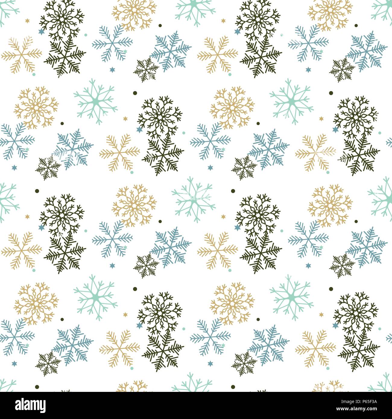 Snowflake Pattern For Packaging Snowflakes seamless pattern for Christmas packaging, textiles ...