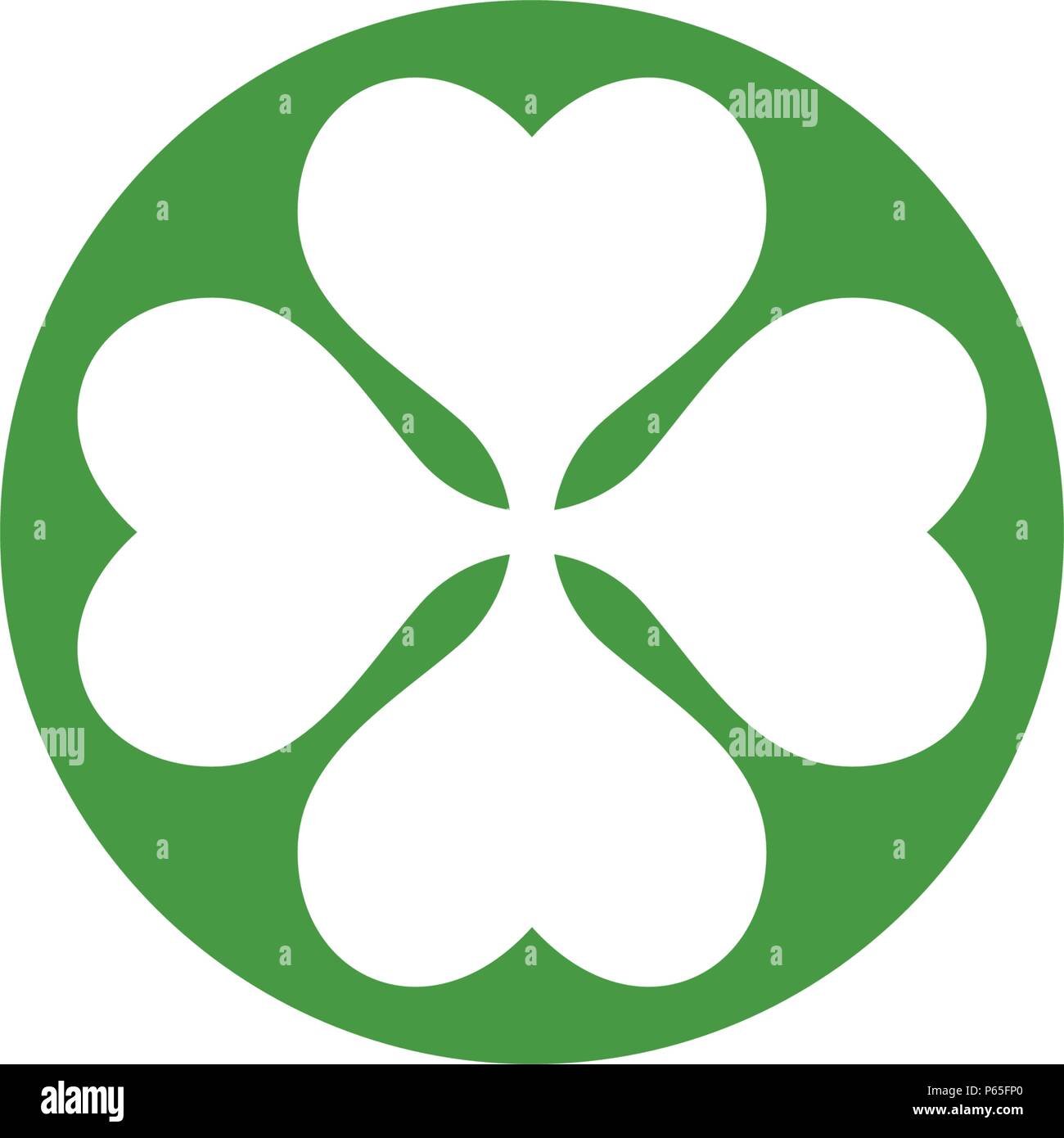 Green Clover Leaf Logo Template Design Vector Stock Vector Image & Art ...
