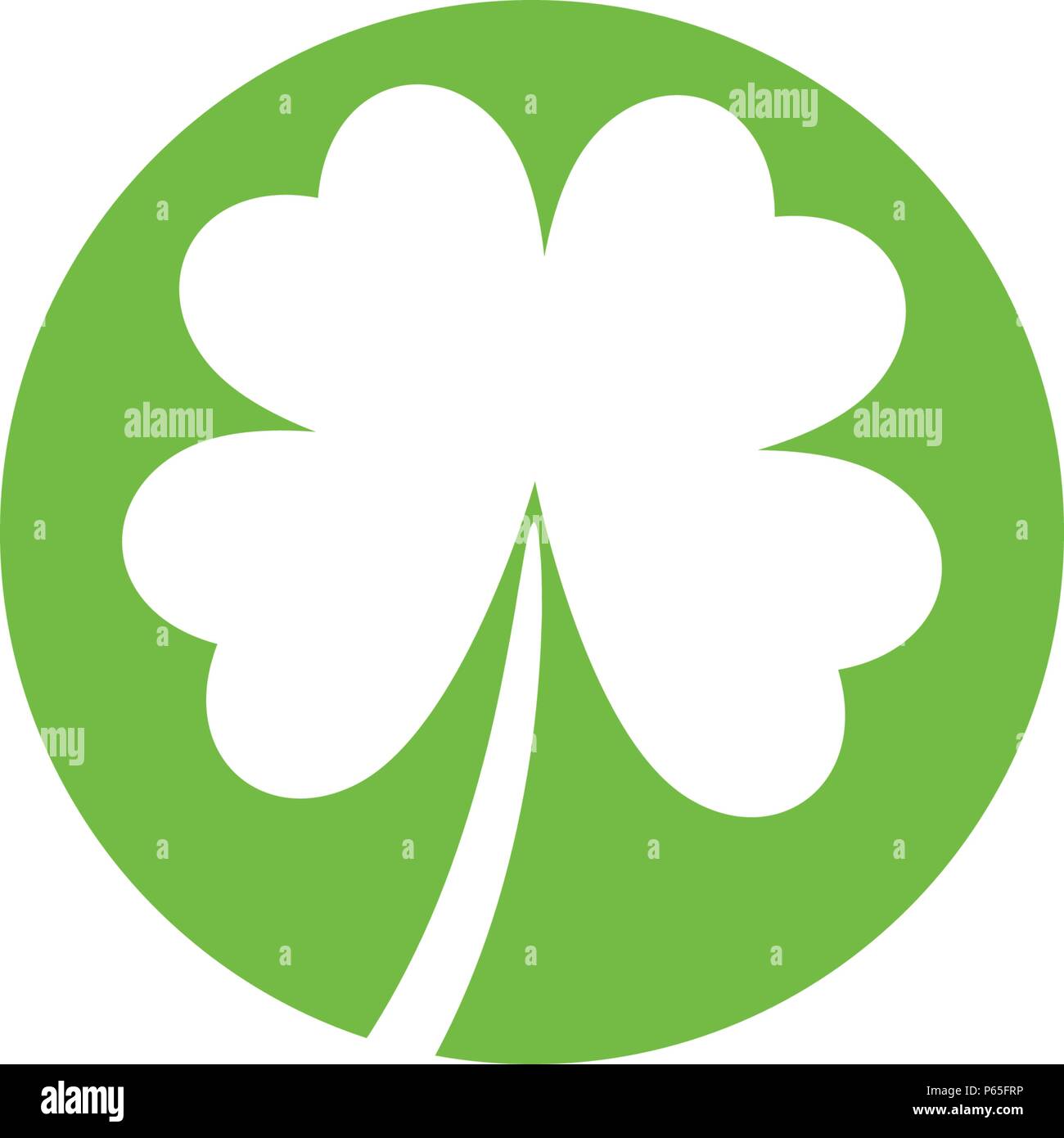 Green Clover Leaf Logo Template Design Vector Stock Vector Image & Art ...