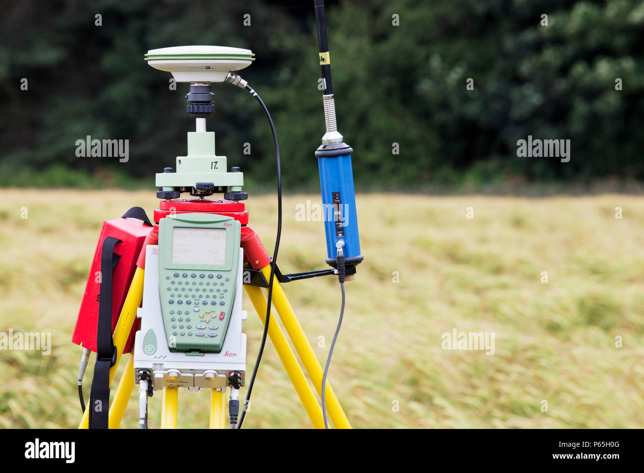 A differential GPS being used in real time kinematic survey, to survey the extent of the Durham