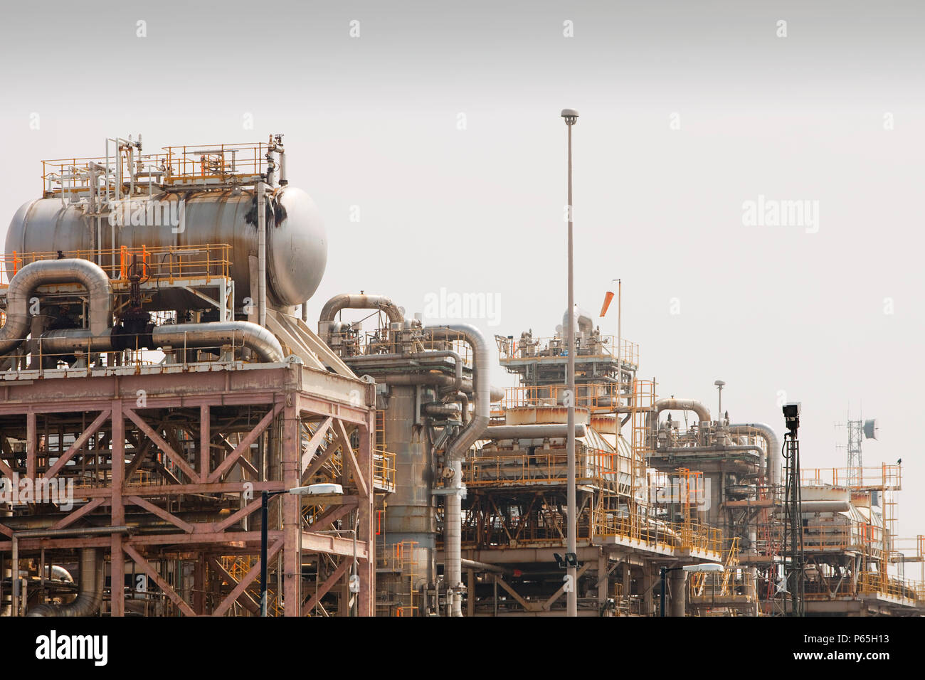 A gas processing plant at Rampside near Barrow in Furness, UK, that processes gas from the Morecambe Bay gas field, it is one of the largest gas plant Stock Photo