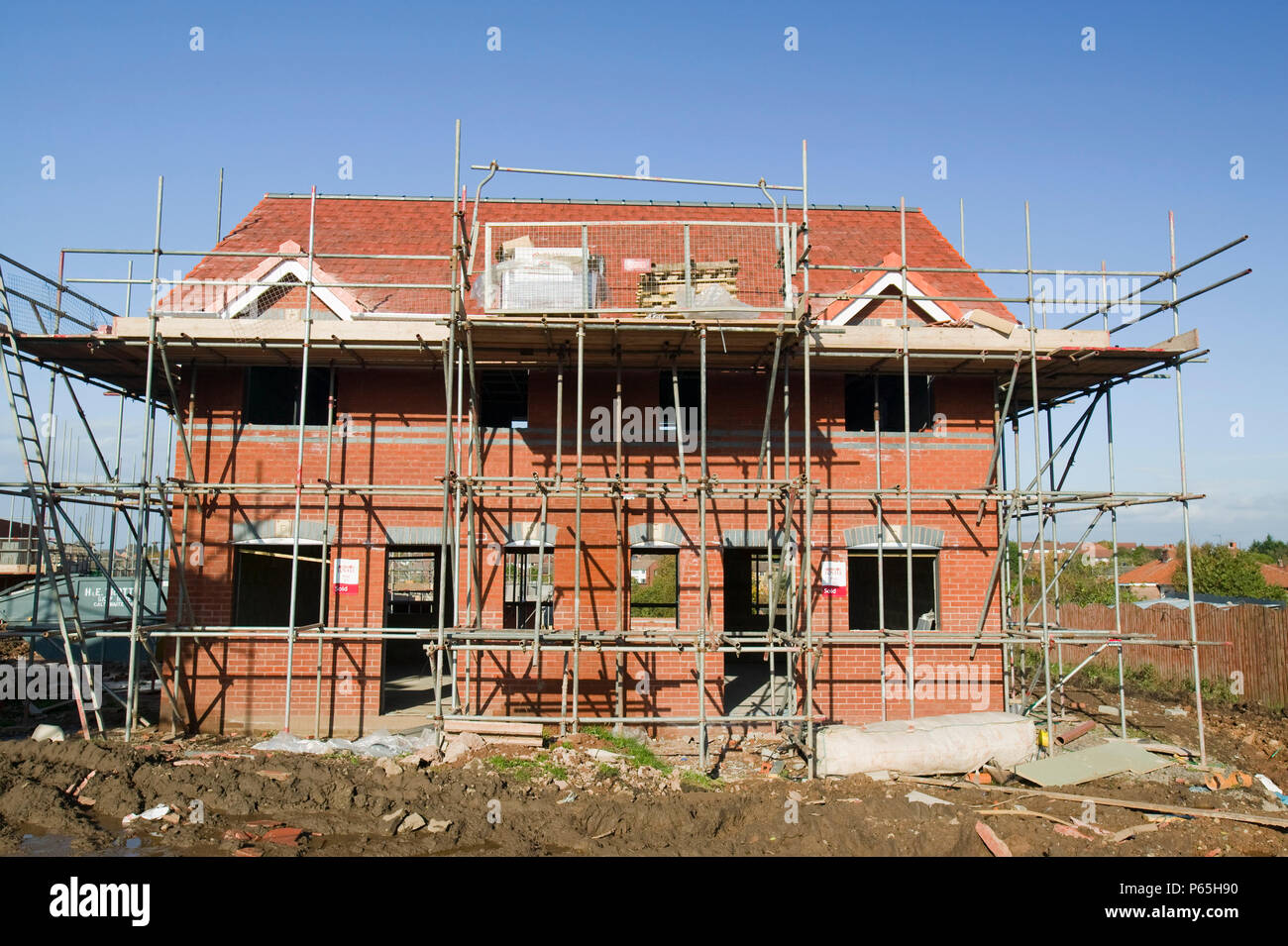 Building new houses in Carlisle, Cumbria, UK Stock Photo