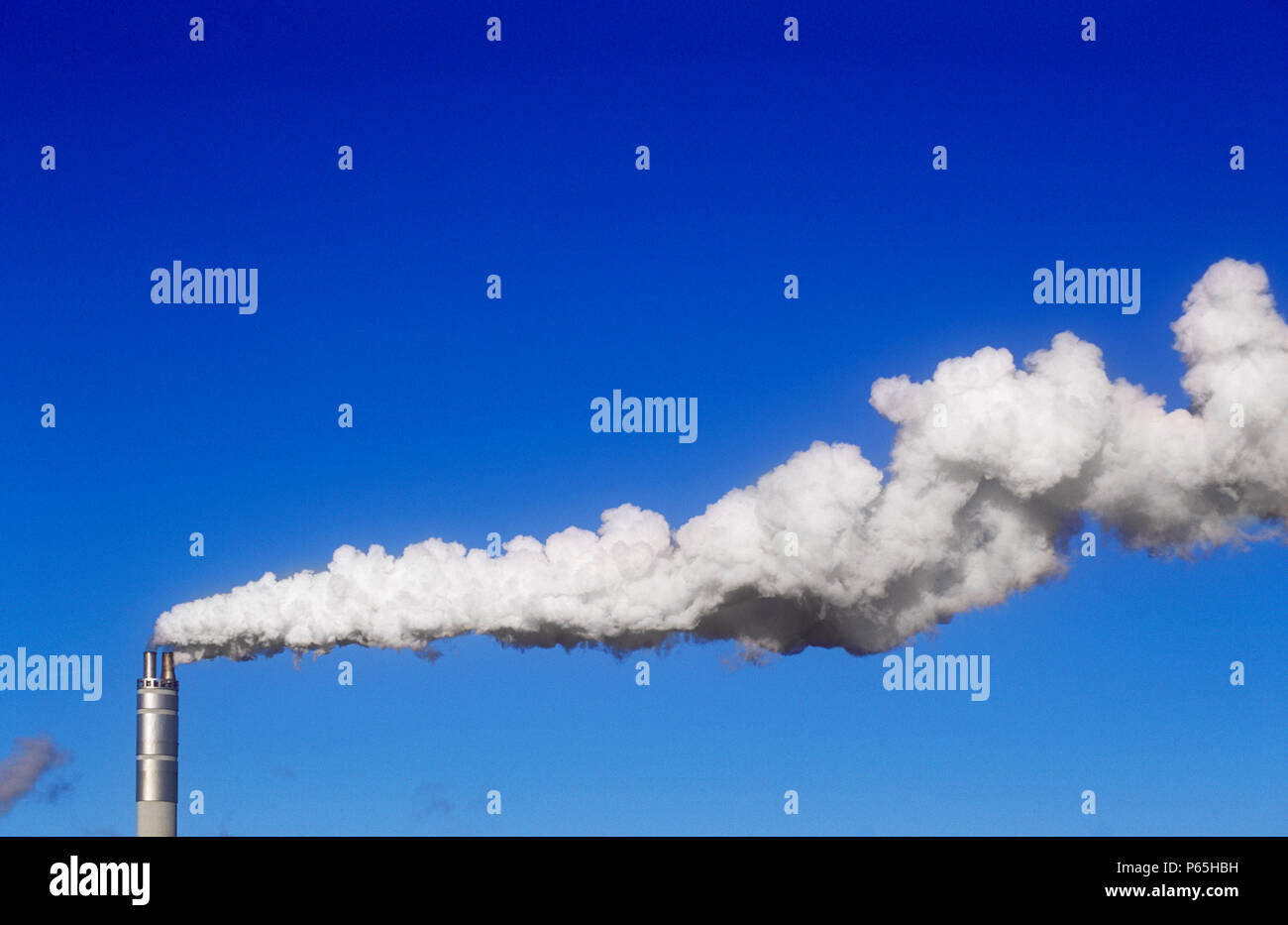 Emissions from a chemical plant in Whitehaven, Cumbria, UK Stock Photo