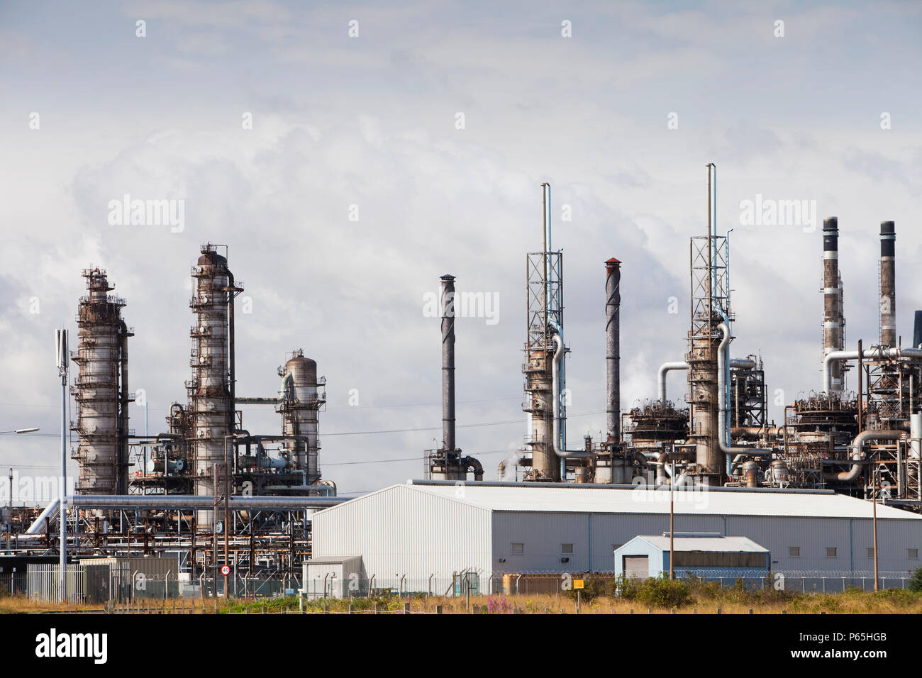 Petrochemical plant on Teeside, North East, UK. Stock Photo