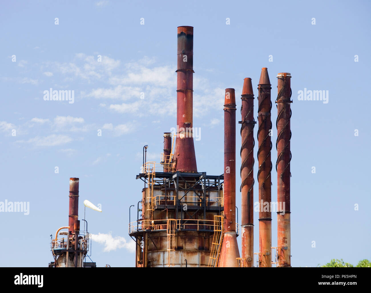 The Caltex oil refinery in the outskirts of Sydney, Australia Stock