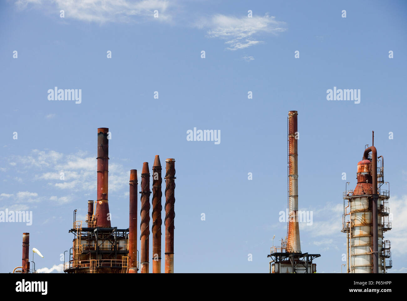 The Caltex oil refinery in the outskirts of Sydney, Australia Stock