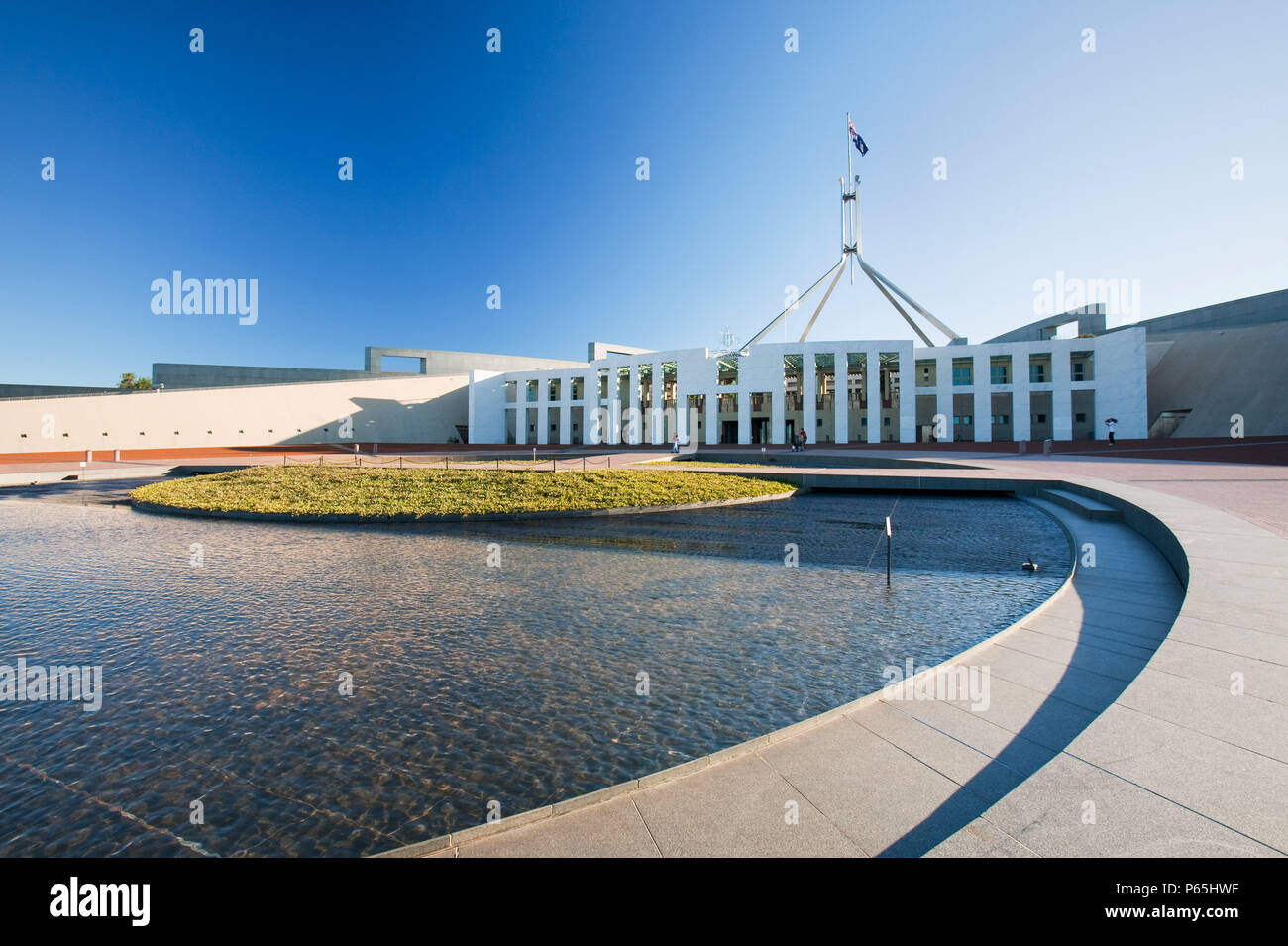 The new Australian parliament building in Canberra, Australia. Stock Photo