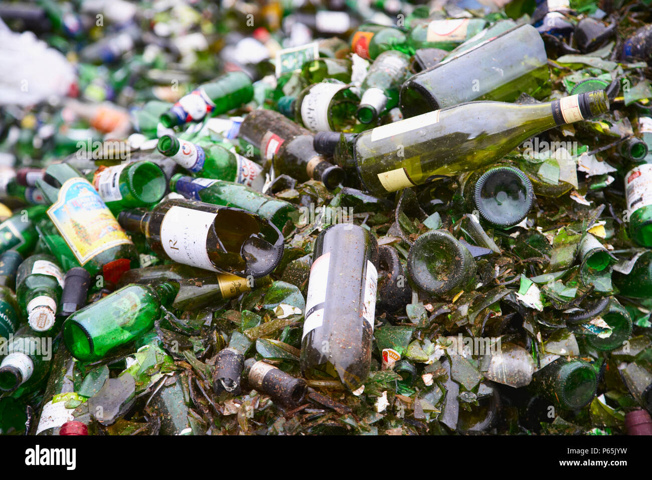 Bottle recycling Stock Photo