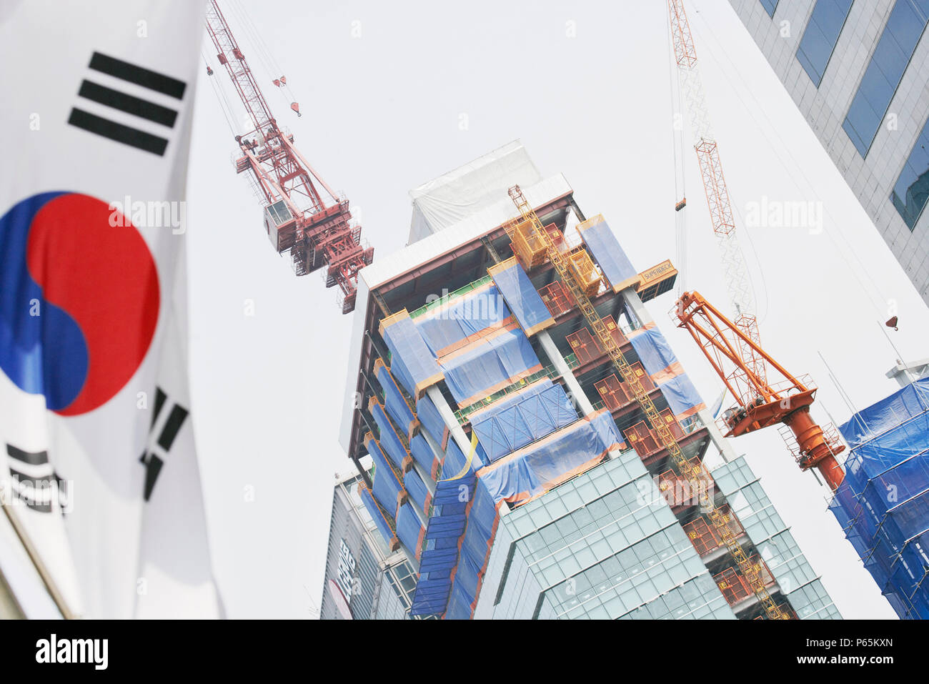 Construction in Seoul, South Korea Stock Photo Alamy