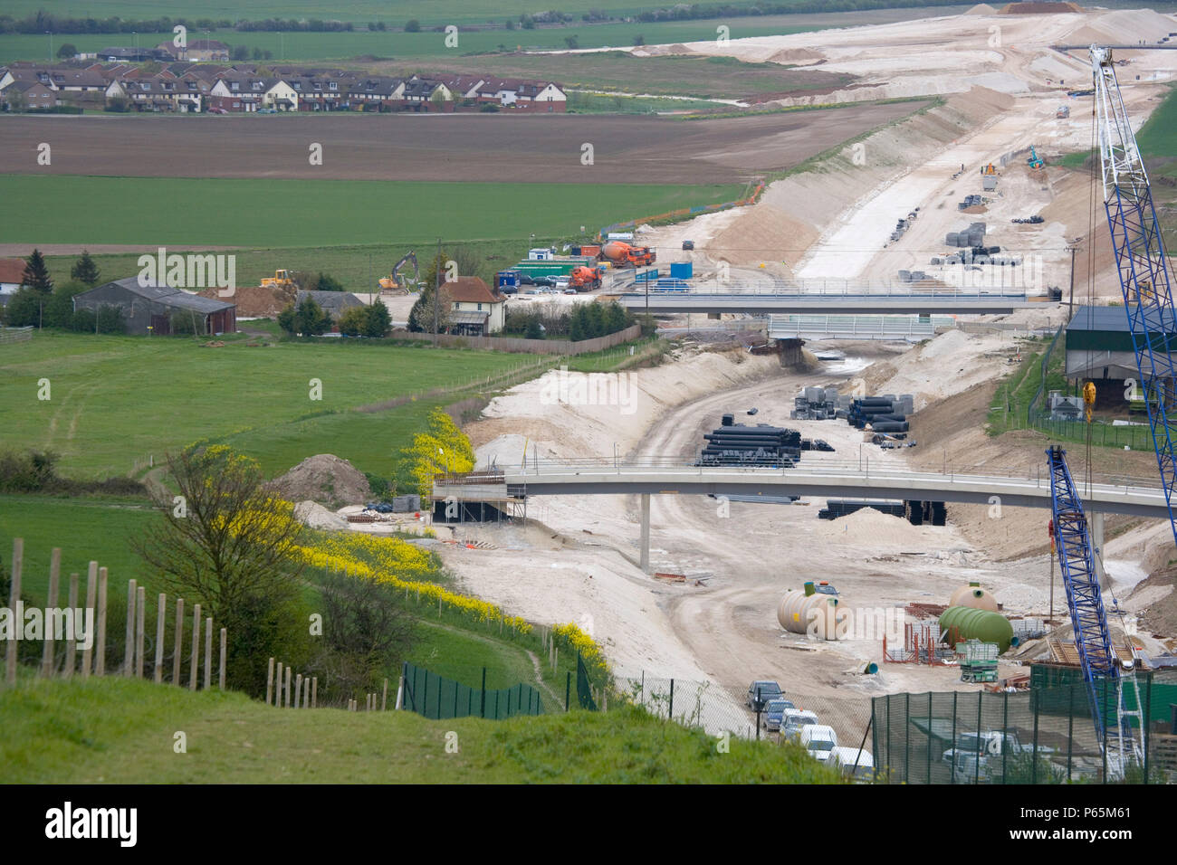 Baldock Bypass, on the A505, Hertfordshire, England. The new bypass