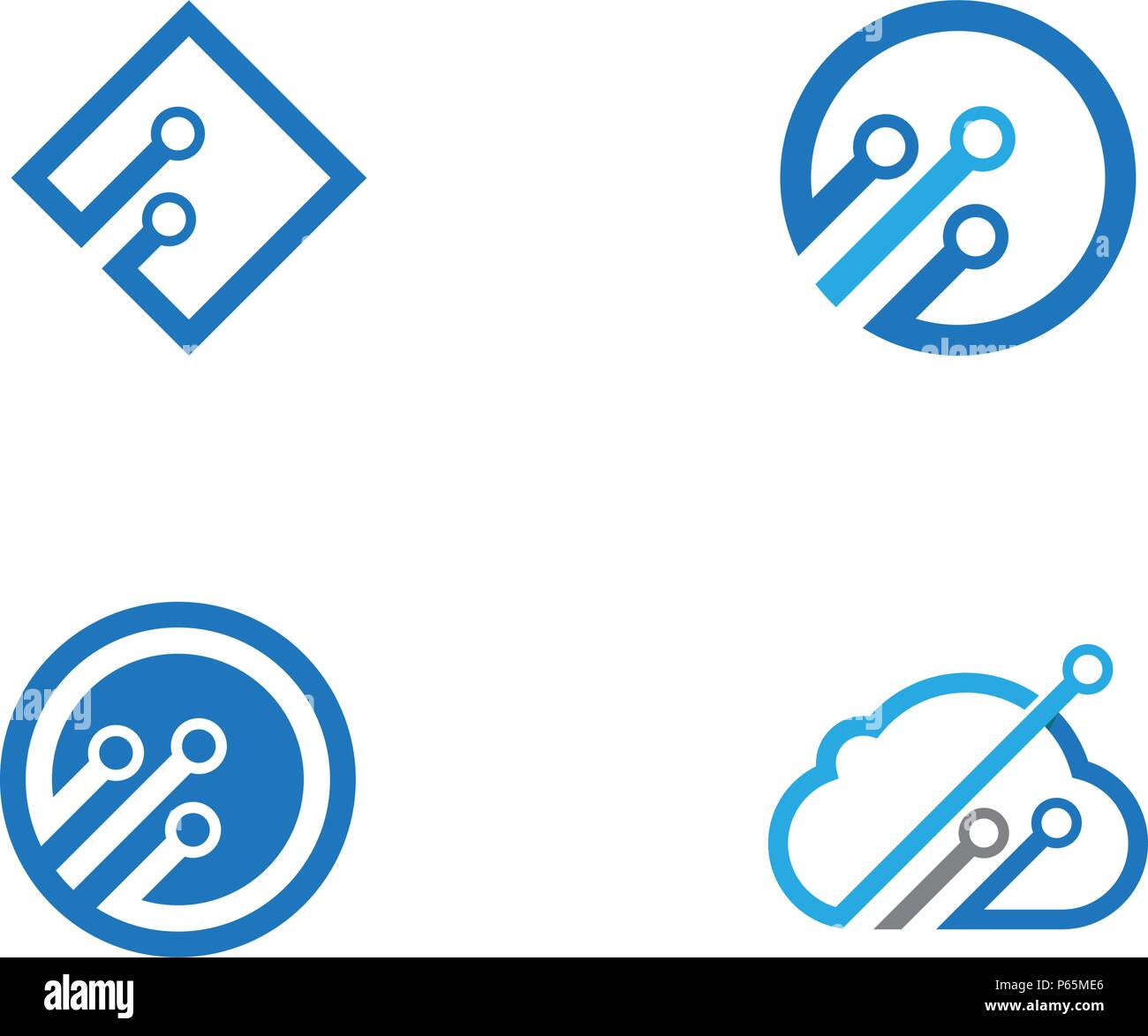 Circuit Logo Template vector illustration icon design Stock Vector ...