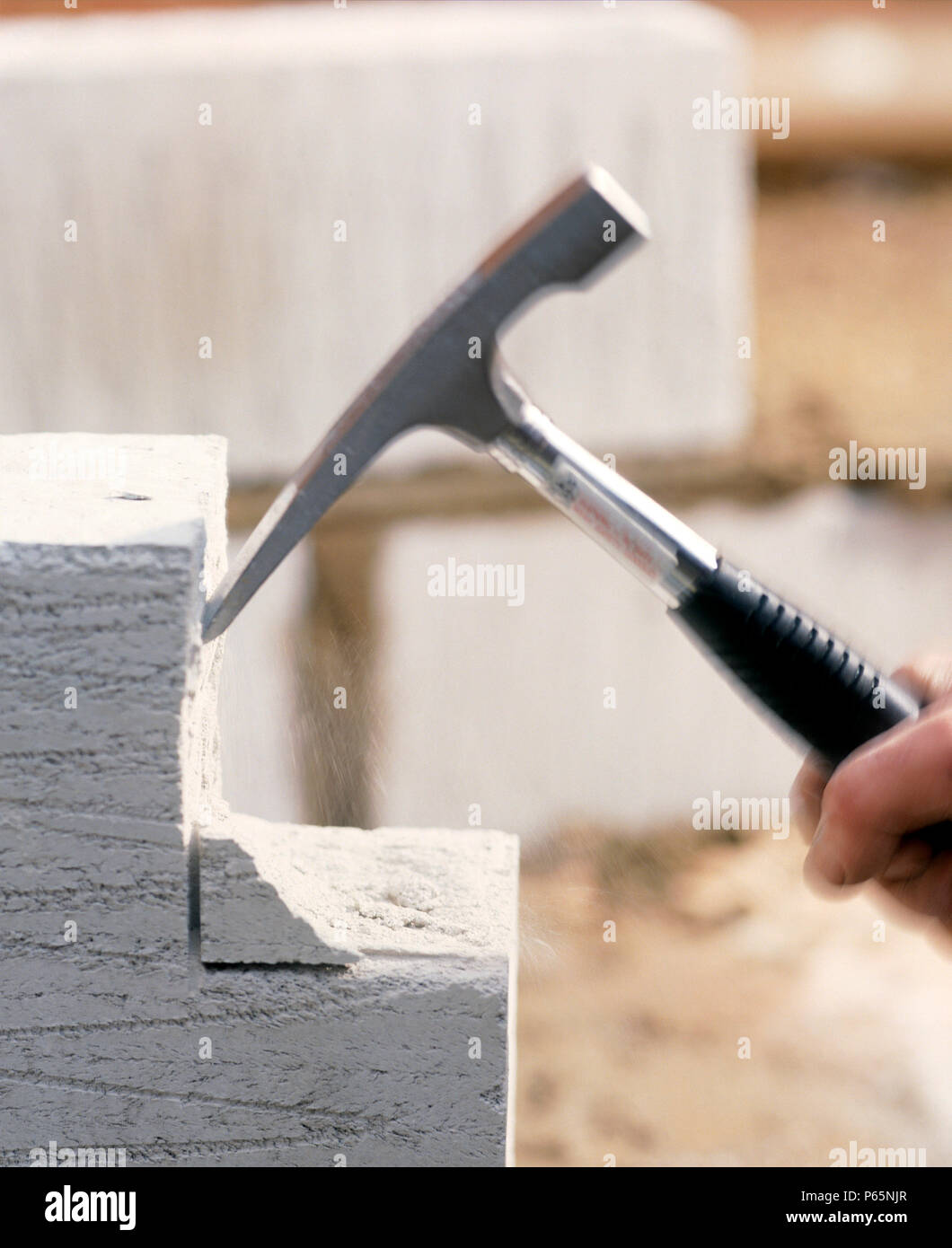 Brick Chipping Hammer Stock Photo Alamy