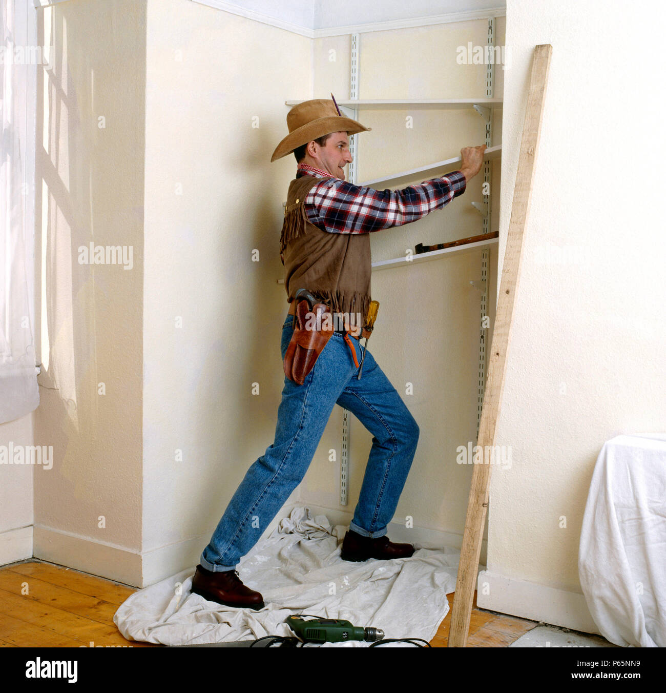 Cowboy builder hires stock photography and images Alamy