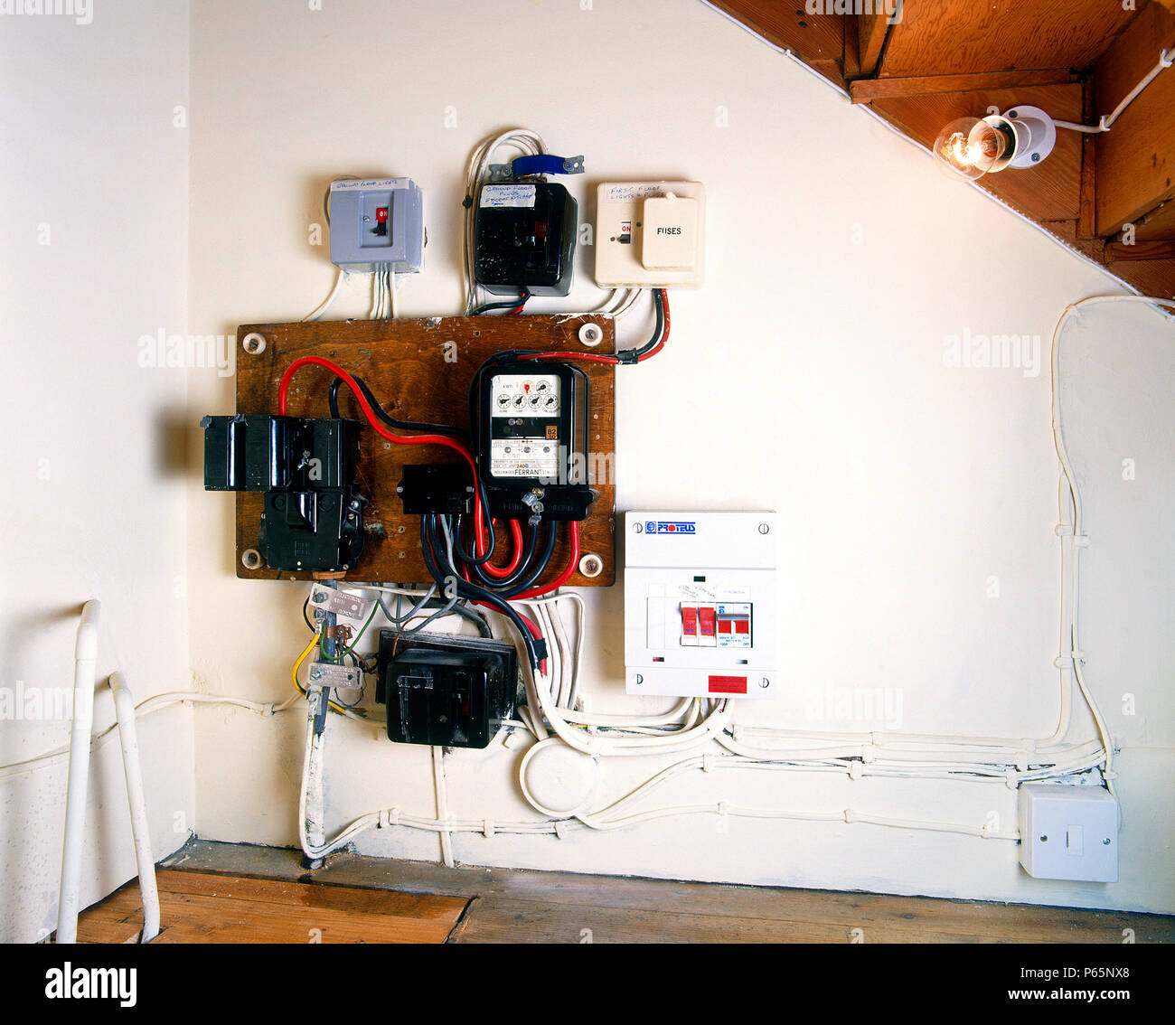 Old fuse box Stock Photo - Alamy
