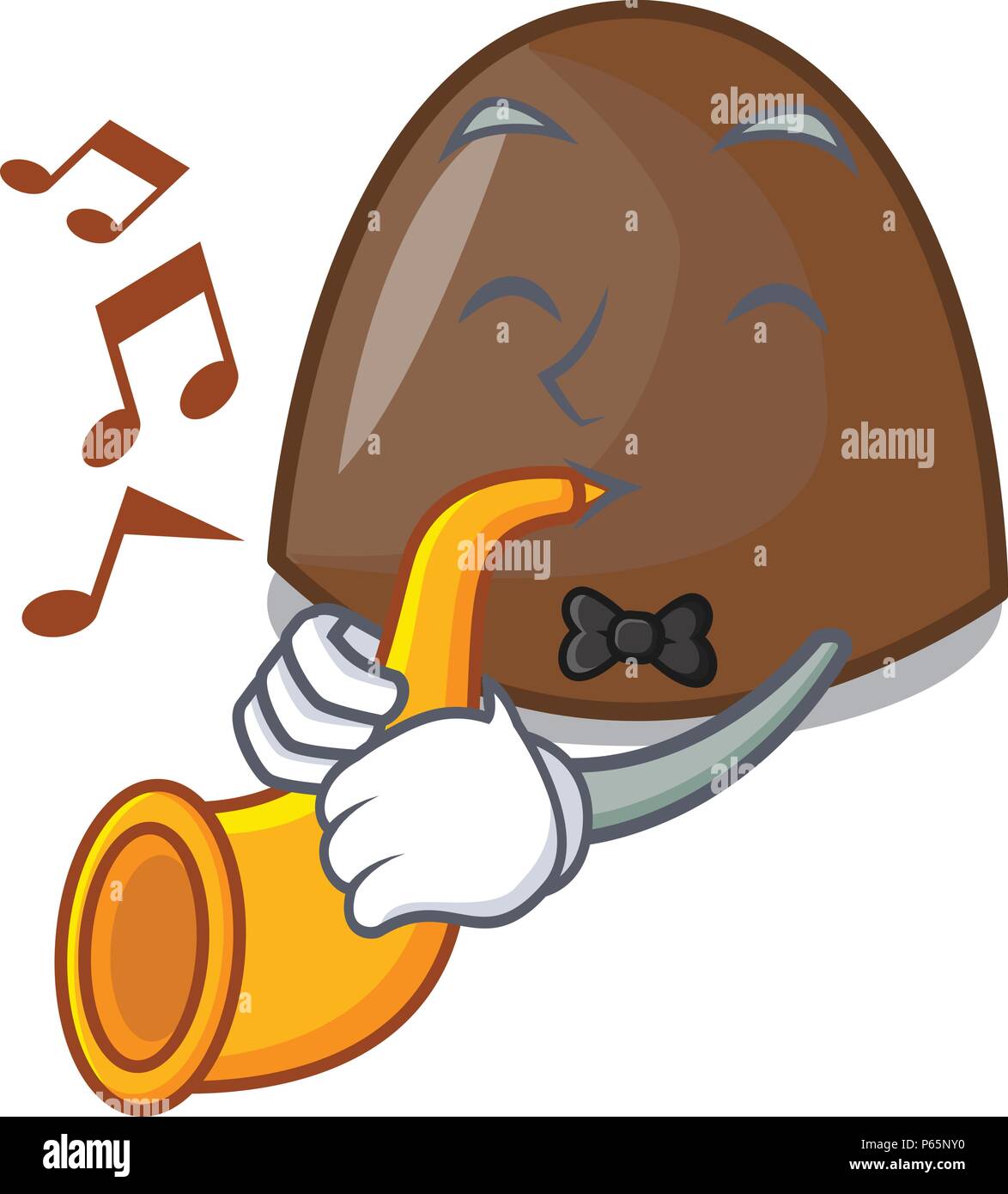With trumpet chocolate candies mascot cartoon Stock Vector Image & Art ...