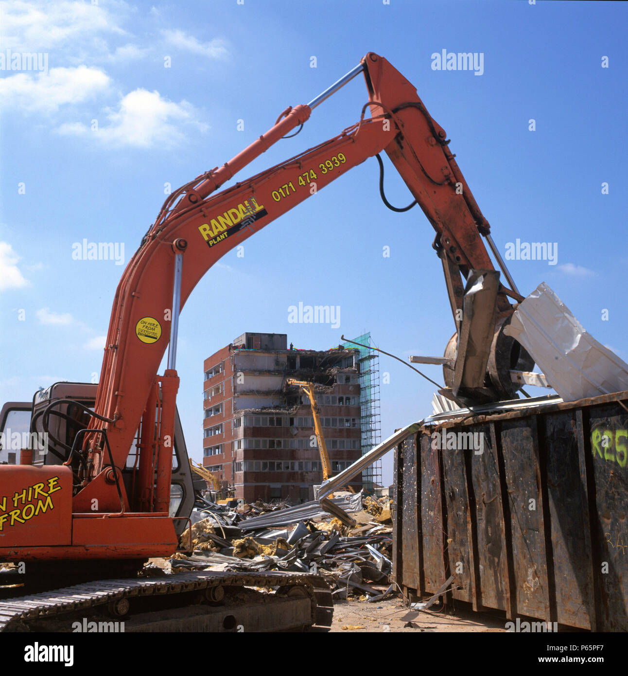 Demolition of a Council Estate, South London Stock Photo