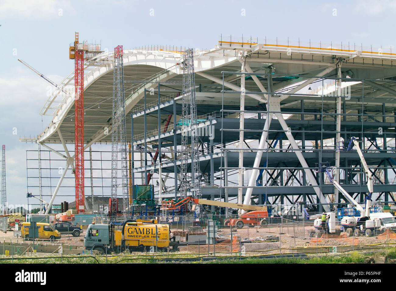 Construction of Terminal Five, Heathrow Airport, London, UK. Stock Photo
