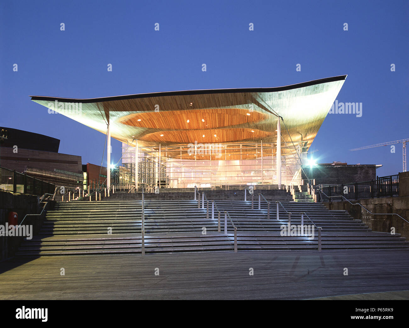 Welsh Assembly Government building, Wales, UK. The Assembly building in