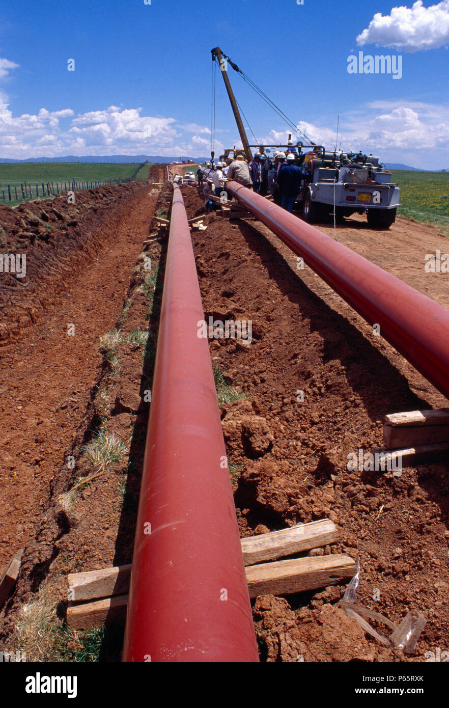 Pipeline consruction. Durango area. Colorado, USA Stock Photo Alamy