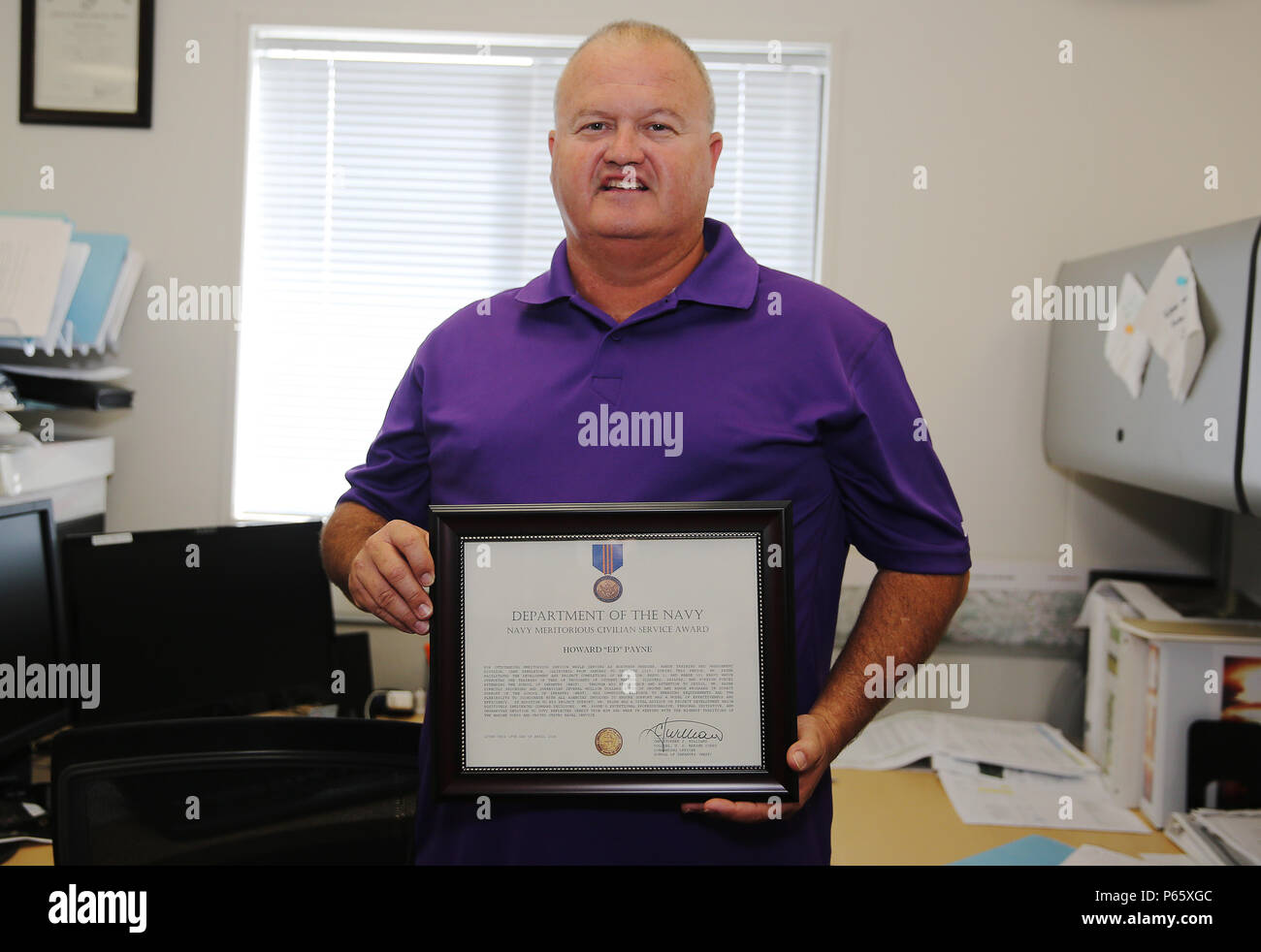 Howard Payne Received A Navy Meritorious Civilian Service Award For His Exemplary Service April 