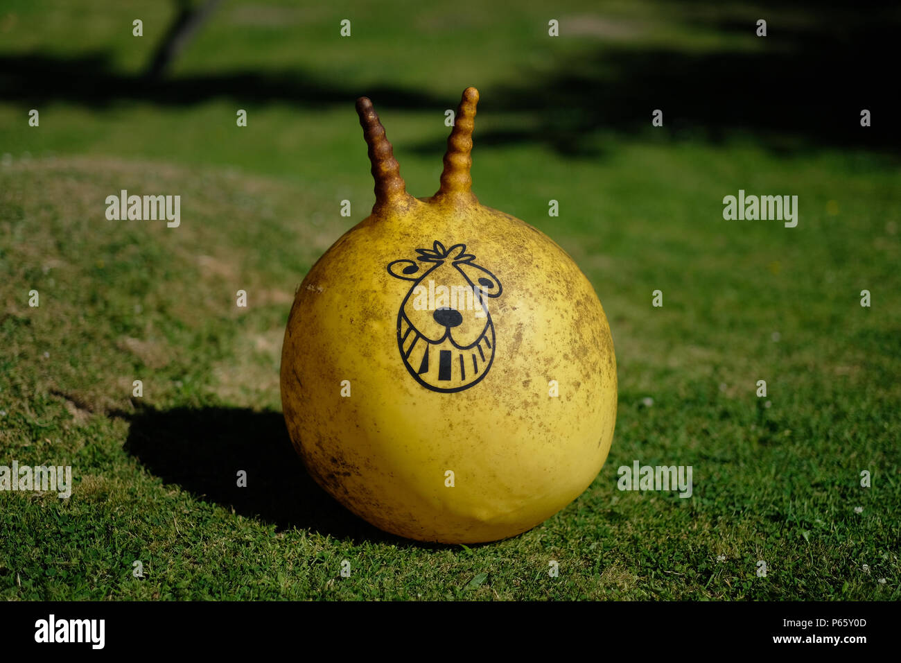 An old space hopper toy horizontal, Stock Photo