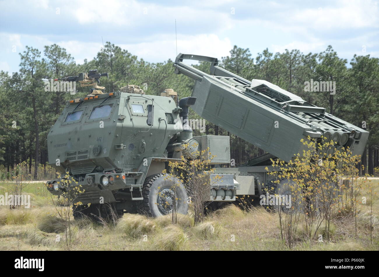 FORT BRAGG, N.C. A High Mobility Artillery Rocket System from Able