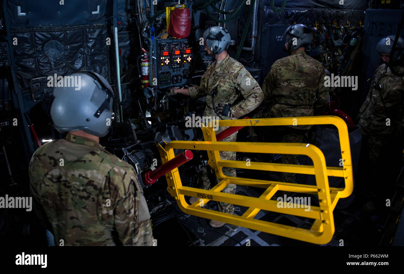 Aerial gunners with the 4th Special Operations Squadron operate the ...
