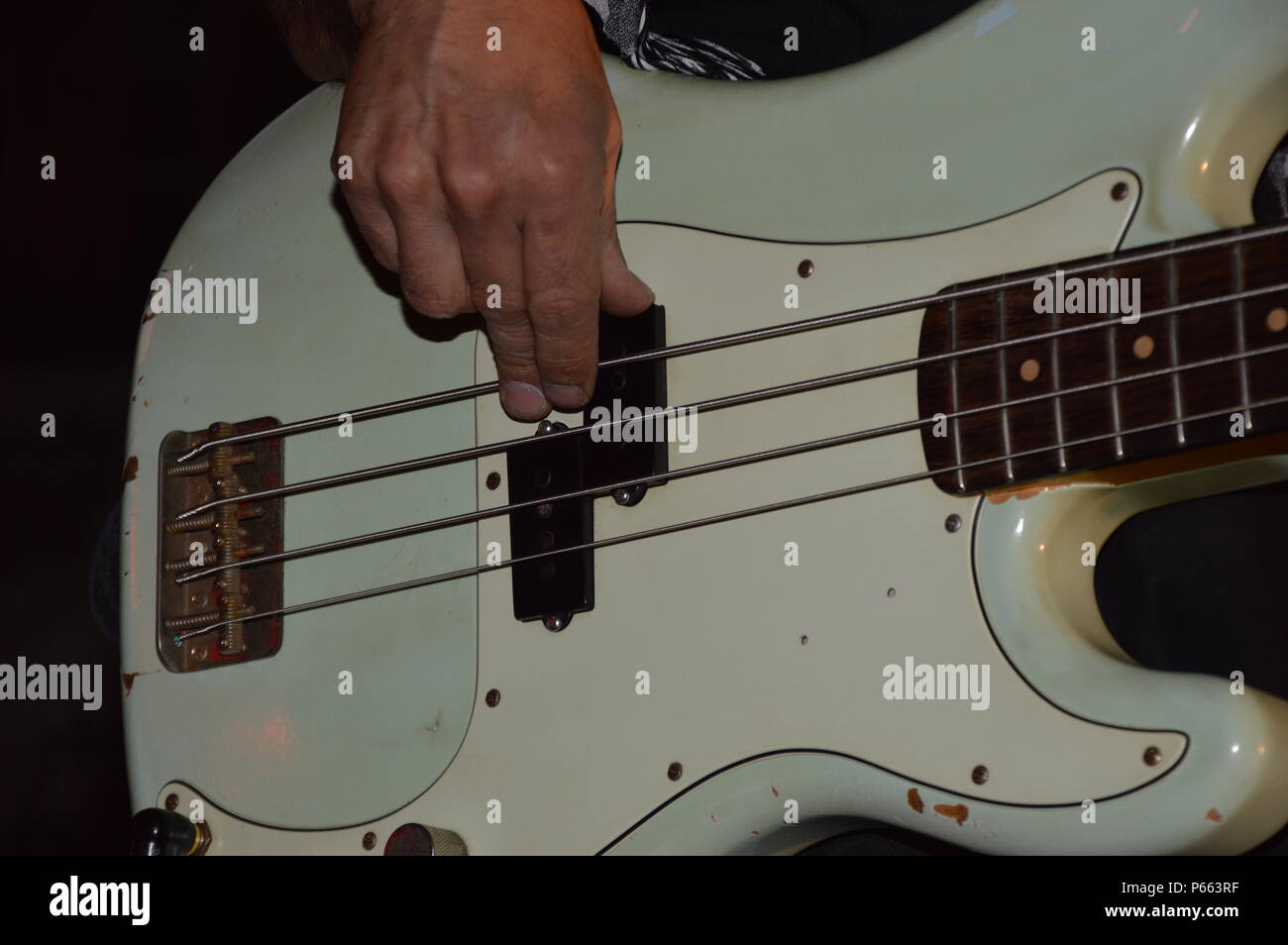 Zoom on a electric guitar Stock Photo Alamy