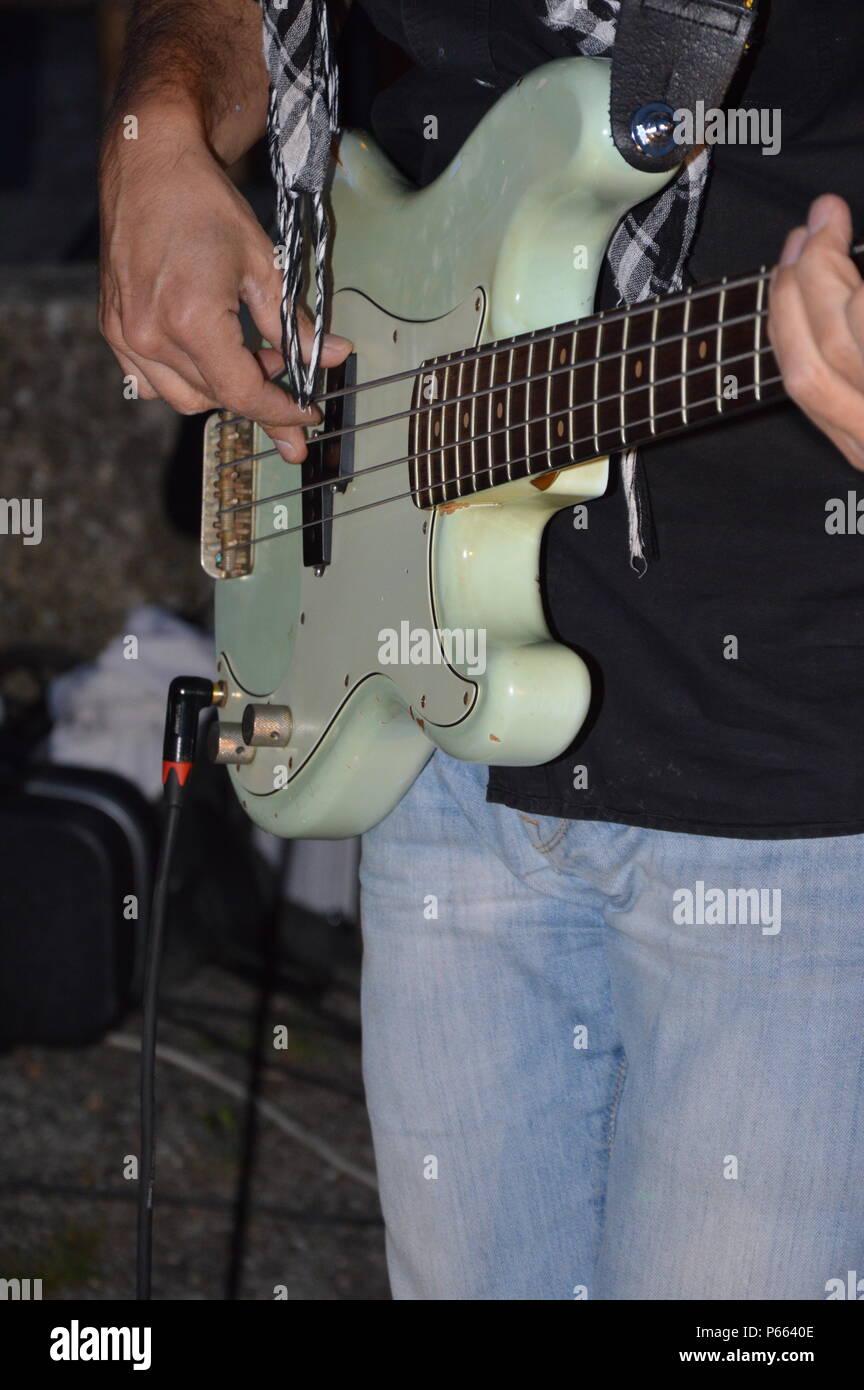 Zoom on a electric guitar Stock Photo Alamy