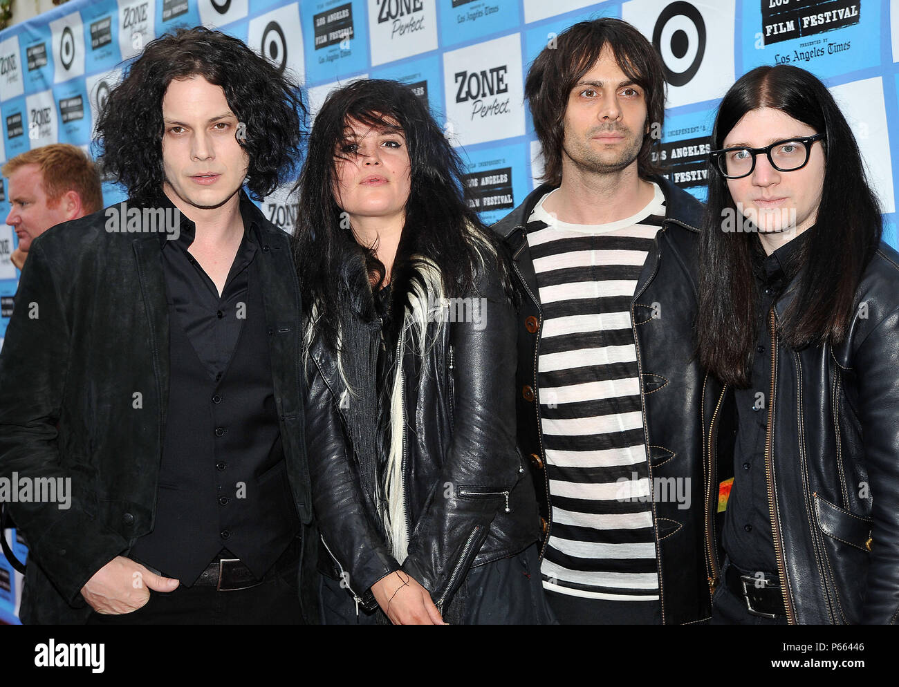 Jack White, Alison Mosshart ( of The Kills ), Dean Fertita ( of the Queens of Stone Age ), Jack lawrence ( of the Raconteurs )- It May Get loud Premiere at the LA Film Festival at the Man Festival Theatre In Los Angeles.          -            TheDeadWeather 24.jpgTheDeadWeather 24  Event in Hollywood Life - California, Red Carpet Event, USA, Film Industry, Celebrities, Photography, Bestof, Arts Culture and Entertainment, Topix Celebrities fashion, Best of, Hollywood Life, Event in Hollywood Life - California, Red Carpet and backstage, ,Arts Culture and Entertainment, Photography,    inquiry ts Stock Photo