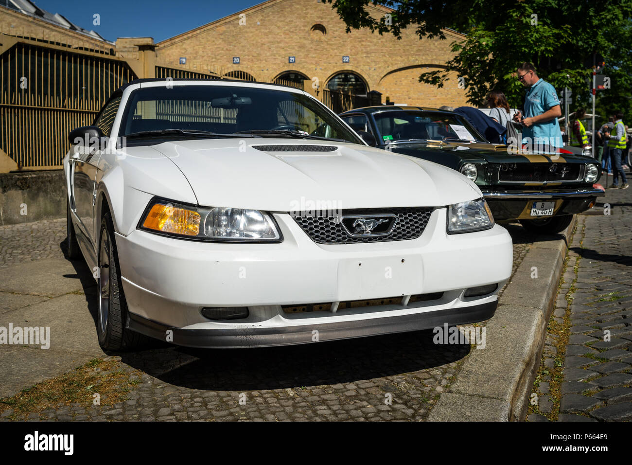 Muscle car Ford Mustang (fourth generation). Ford's New Edge design. Oldtimertage Berlin-Brandenburg (31th Berlin-Brandenburg Oldtimer Day). Stock Photo