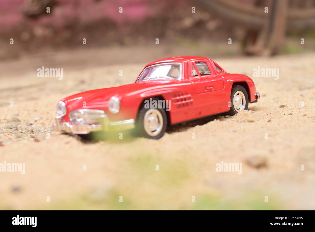 Retro Style Car Image With Beautiful look suitable for using anywhere; Kids wallpaper wall photographs Stock Photo