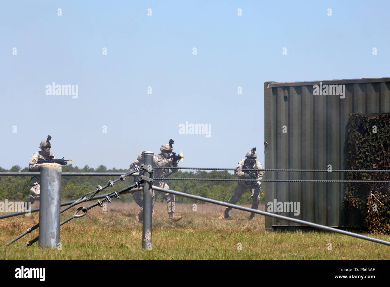 U.S. Army Rangers of the 6th Ranger Training Battalion at Camp James E ...