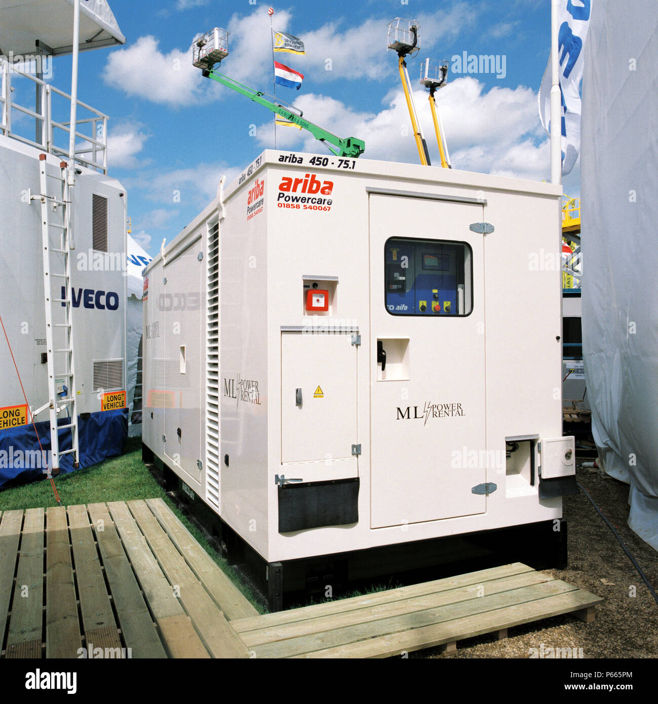 Diesel powered generator unit. Stock Photo