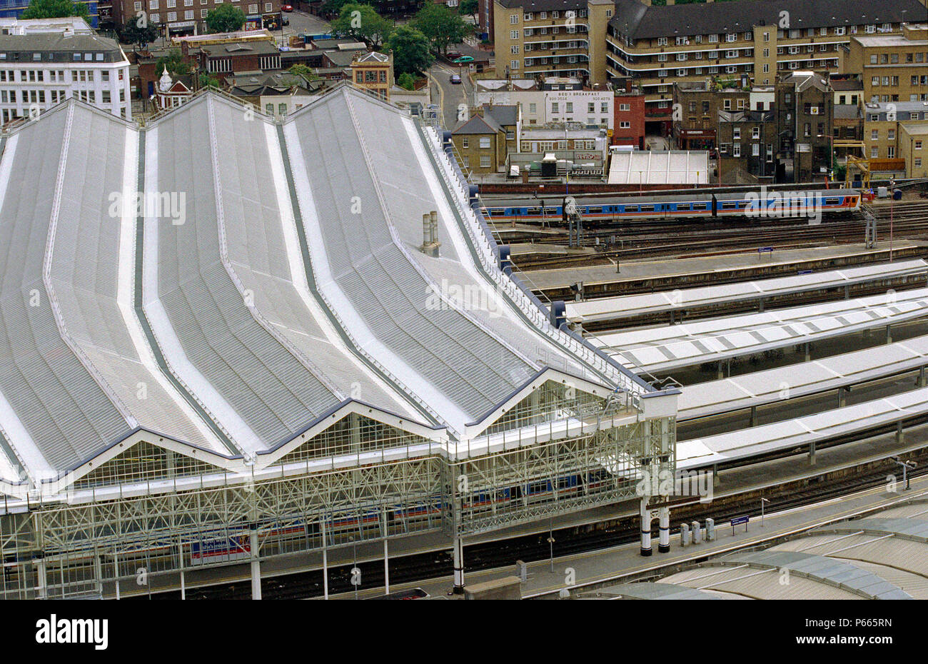 New roof, Waterloo Station, London. Stock Photo