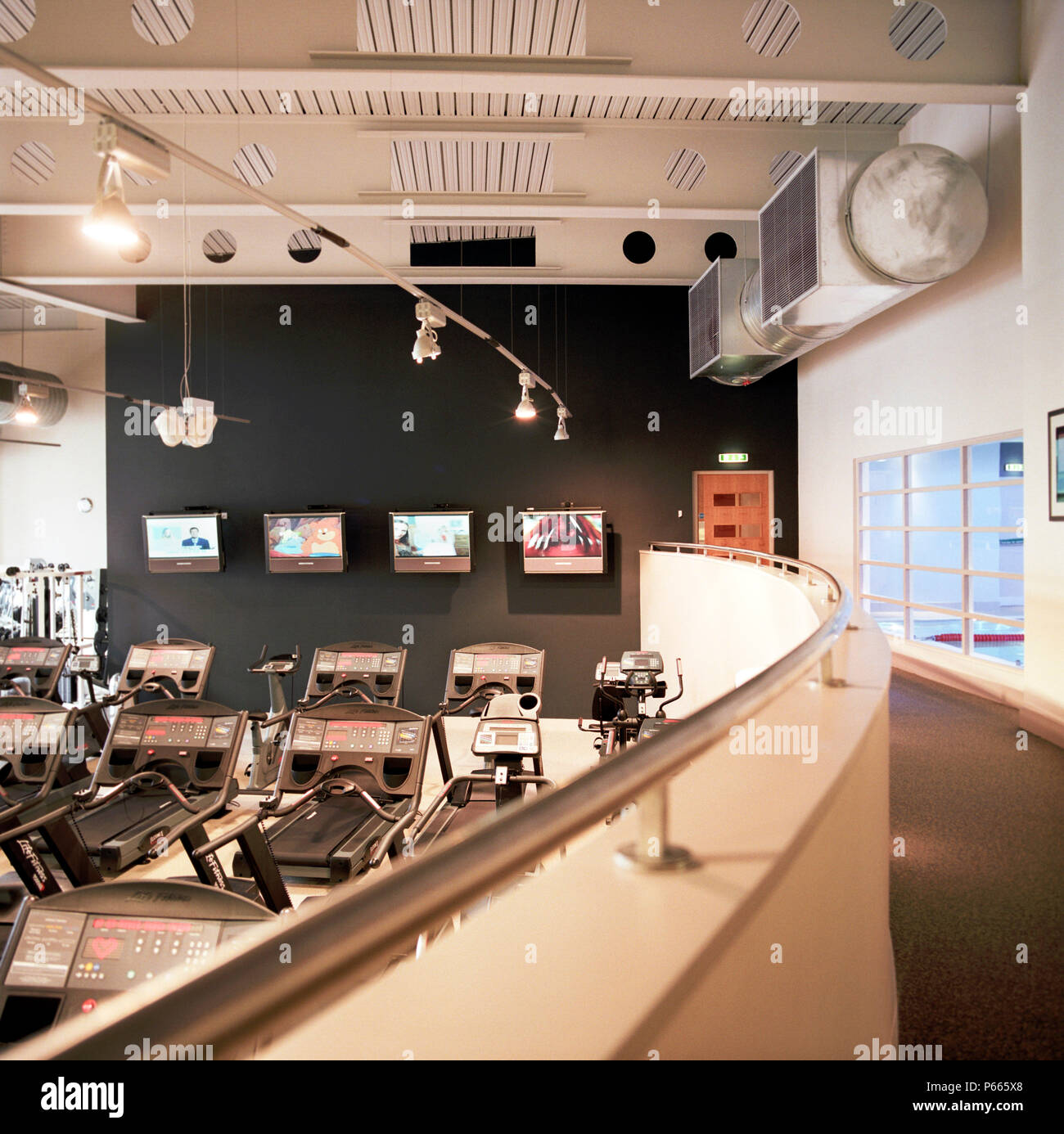 Completed refurbishment, Cannons Health club, London Stock Photo