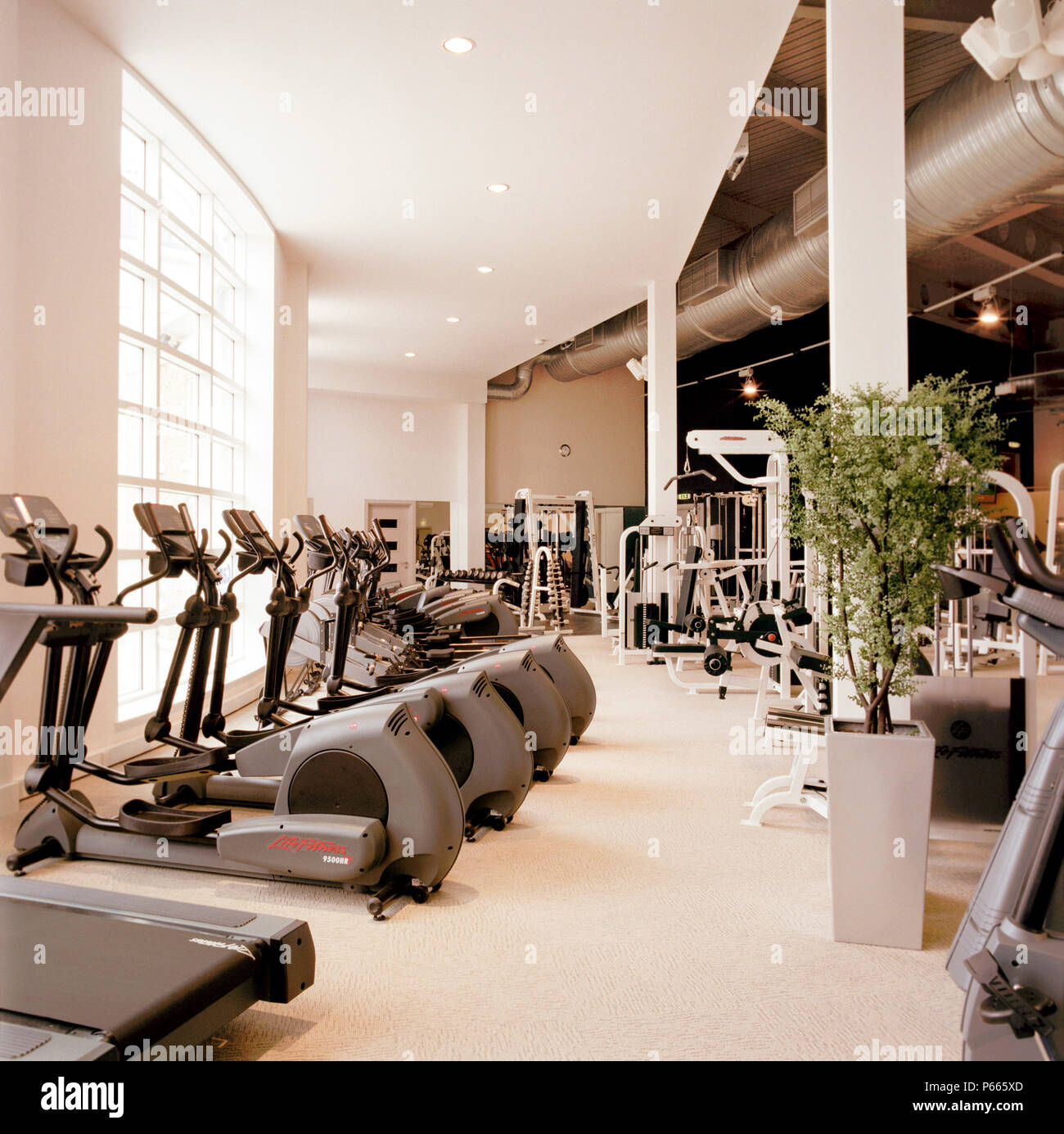 Completed refurbishment, Cannons Health club, London Stock Photo
