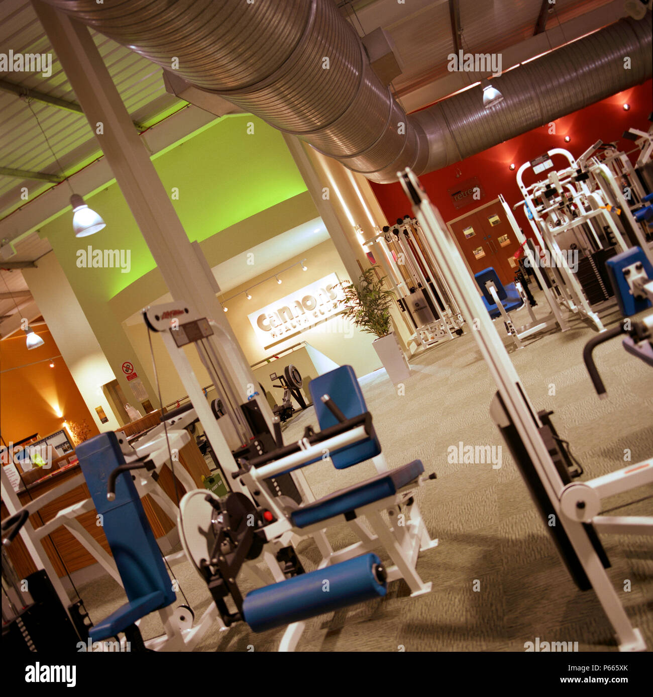 Completed refurbishment, Cannons Health club, London Stock Photo
