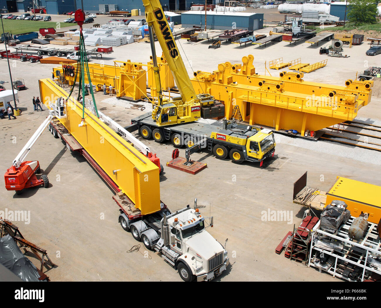 Construction of gantry crane for nuclear power plant Stock Photo