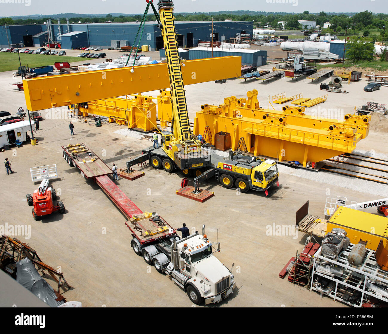 Construction of gantry crane for nuclear power plant Stock Photo