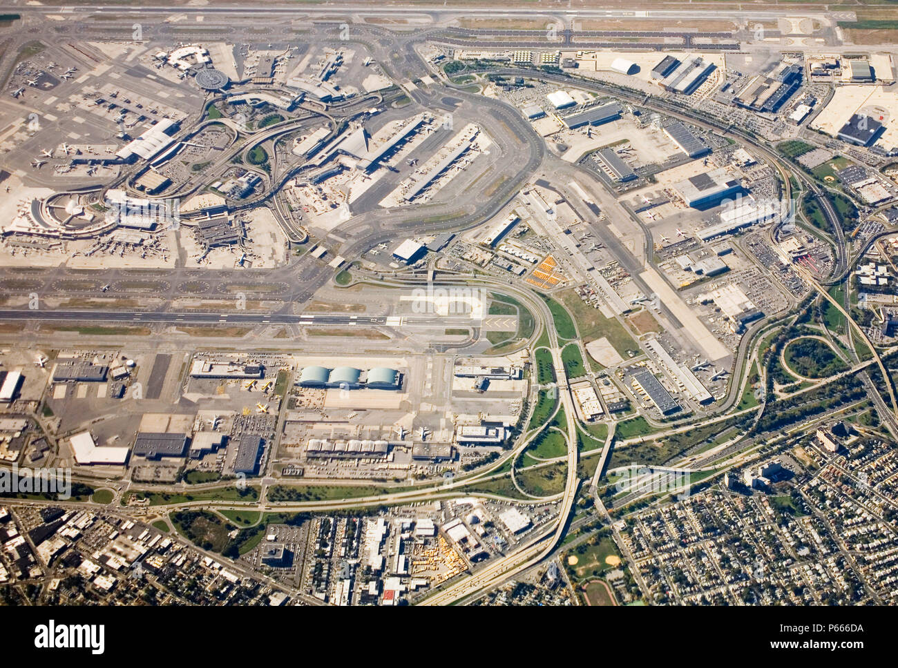 Jfk Airport New York From Above Stock Photo Alamy