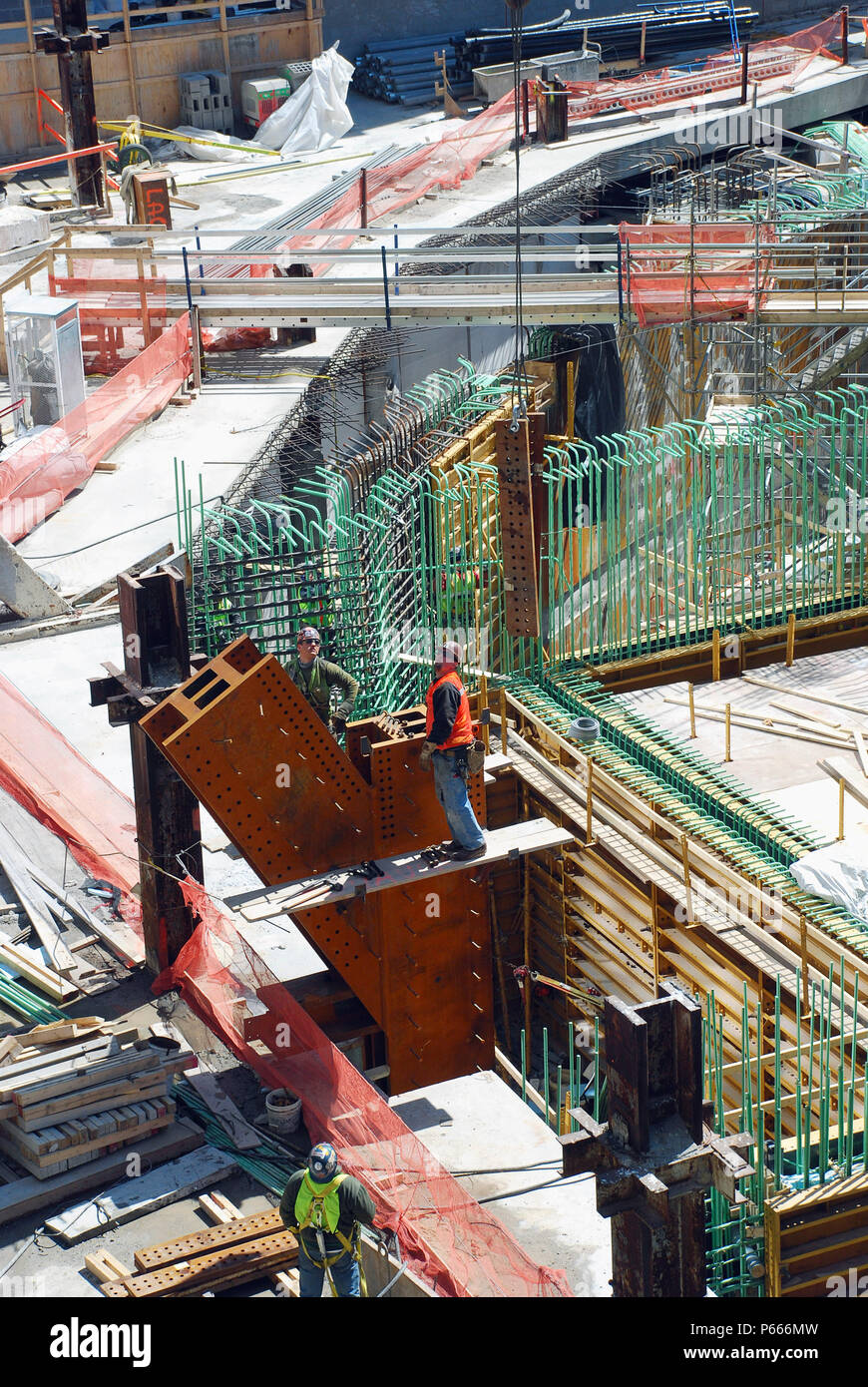 Foundation work, World Trade Centre construction site, Lower Manhattan