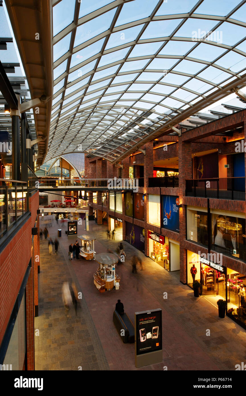 Cabot Circus Shopping Centre, Bristol, UK, 2008, dusk Stock Photo Alamy