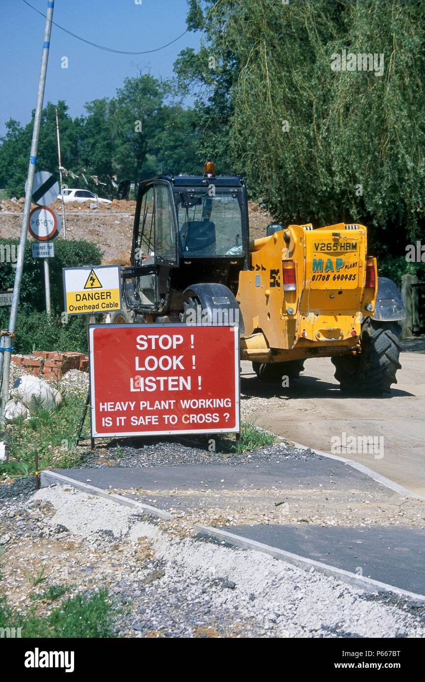 Construction of Great Leighs bypass. Essex, United Kingdom. Stock Photo