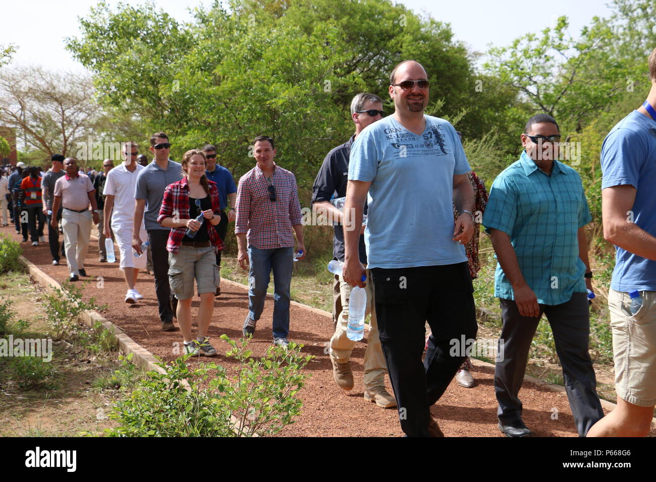 Western Accord 16 participants walk through The Granite Sculptures of