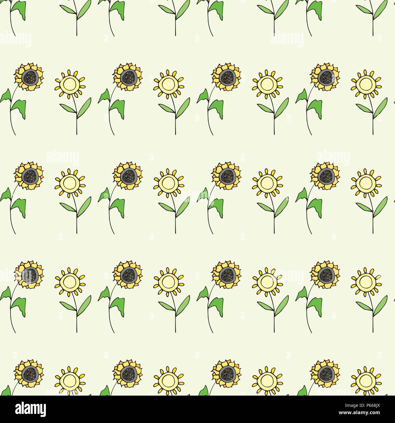 cute seamless pattern with flower,stock vector illustration Stock ...