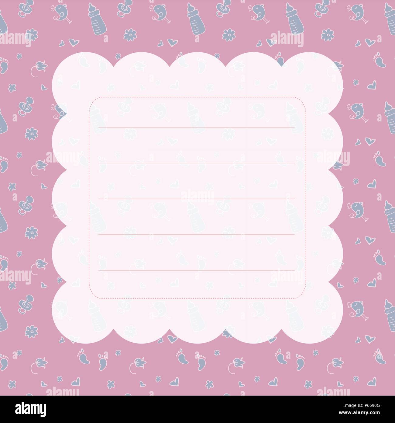 Newborn Background with place for text. Baby shower, greeting   vector illustration Stock Vector Image & Art - Alamy